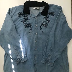 Women’s plus size 3X Jean Long sleeve shirt